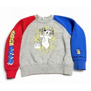 Yogi Bear Sweatshirt 3T Toddler Hanna Barbera Colorblock Pullover Cute